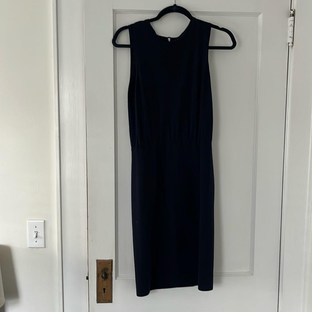 Navy wool skirt